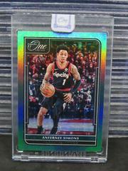 Anfernee Simons [Green] #67 Basketball Cards 2021 Panini One and One Prices