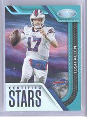 Josh Allen [Teal] Football Cards 2022 Panini Certified Stars Prices