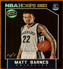 Matt Barnes [Artist Proof] Basketball Cards 2015 Panini Hoops Prices