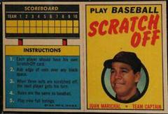 Juan Marichal Baseball Cards 1970 Topps Scratch Offs Prices