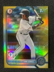 Ian Lewis [Gold Foil] #BPPF-96 Baseball Cards 2022 Bowman 1st Edition Prices