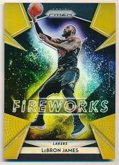 LeBron James [Gold Prizm] Basketball Cards 2018 Panini Prizm Fireworks Prices