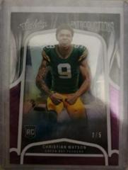 Christian Watson [Spectrum Purple] Football Cards 2022 Panini Absolute Introductions Prices