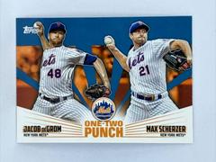 Jacob deGrom, Max Scherzer [Blue] #12P-15 Baseball Cards 2023 Topps One Two Punch Prices