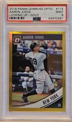Aaron Judge [Looking Up Gold] #114 Baseball Cards 2018 Panini Donruss Optic Prices