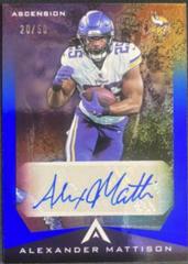 Alexander Mattison [Blue] Football Cards 2021 Panini Chronicles Ascension Autographs Prices
