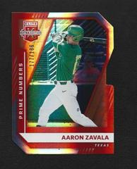 Aaron Zavala [Prime Numbers C Die Cut] #38 Baseball Cards 2021 Panini Elite Extra Edition Prices