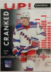Adam Fox [Red] #CU-AF Hockey Cards 2022 Upper Deck Synergy Cranked Up Prices