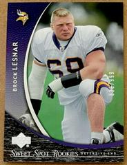 Brock Lesnar #203 Football Cards 2004 Upper Deck Sweet Spot Prices