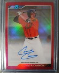 Connor Cannon [Red Refractor] Baseball Cards 2020 Bowman Heritage Chrome Autographs Prices