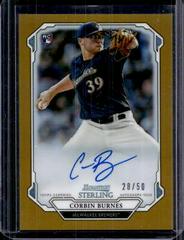 Corbin Burnes [Gold Refractor] Baseball Cards 2019 Bowman Sterling Rookie Autographs Prices