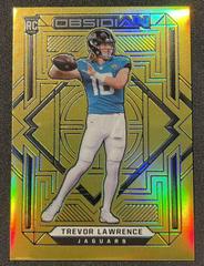 Trevor Lawrence [Gold Flood] Football Cards 2021 Panini Obsidian Prices