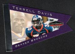 Terrell Davis [Purple] Football Cards 1998 Playoff Contenders Pennants Prices