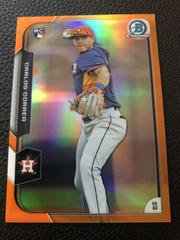 Carlos Correa [Orange Refractor] #110 Baseball Cards 2015 Bowman Chrome Prices