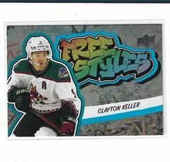 Clayton Keller [Blue] #FS-17 Hockey Cards 2022 Upper Deck Freestyles Prices