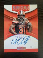 Nick Chubb [Autograph] Football Cards 2018 Panini Contenders Rookie of the Year Prices