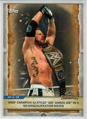 WWE Champion AJ Styles Def. Samoa Joe Wrestling Cards 2020 Topps WWE Road to WrestleMania Prices