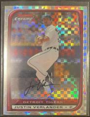 Justin Verlander [Xfractor] Baseball Cards 2008 Bowman Chrome Prices