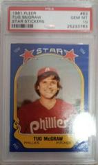 Tug McGraw #83 Baseball Cards 1981 Fleer Star Stickers Prices