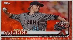 Zack Greinke [Red Foil] Baseball Cards 2019 Topps Opening Day Prices