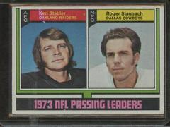 1973 NFL Passing Leaders [Ken Stabler, Roger Staubach] #329 Football Cards 1974 Topps Prices