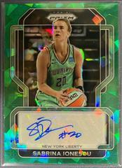 Sabrina Ionescu [Green Ice] #SG-SIU Basketball Cards 2022 Panini Prizm WNBA Signatures Prices
