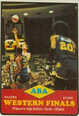 ABA Western Semis Pacers vs. Rockets Basketball Cards 1973 Topps Prices