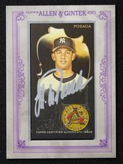 Jorge Posada [X Silver] #MA-JPO Baseball Cards 2023 Topps Allen & Ginter Mini Framed Autographs Prices