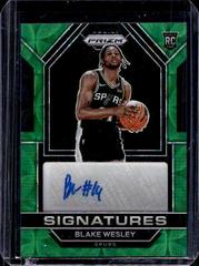 Blake Wesley [Choice Green] #RSI-BWE Basketball Cards 2022 Panini Prizm Rookie Signatures Prices