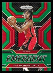 TyTy Washington Jr. [Green] #18 Basketball Cards 2022 Panini Prizm Emergent Prices