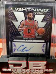 Coby White [Purple] #LSS-CBW Basketball Cards 2021 Panini Obsidian Lightning Strike Signatures Prices