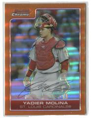 Yadier Molina [Orange Refractor] #153 Baseball Cards 2006 Bowman Chrome Prices