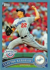Clayton Kershaw [Blue] Baseball Cards 2011 Topps Opening Day Prices