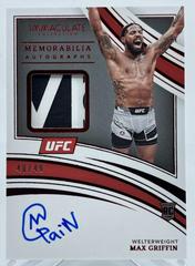 Max Griffin [Memorabilia Autograph Red] Ufc Cards 2022 Panini Immaculate UFC Prices