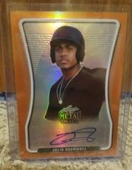 Julio Rodriguez [Orange Rainbow] #BA-JR1 Baseball Cards 2020 Leaf Metal Draft Autographs Prices
