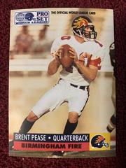 Brent Pease #8 Football Cards 1991 Pro Set Wlaf Inserts Prices