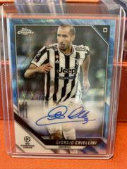 Giorgio Chiellini [Blue Wave Refractor] Soccer Cards 2021 Topps Chrome UEFA Champions League Autographs Prices