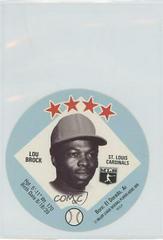 Lou Brock #6 Baseball Cards 1978 Big T Discs Prices