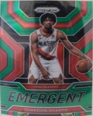 Shaedon Sharpe [Green] #15 Basketball Cards 2022 Panini Prizm Emergent Prices
