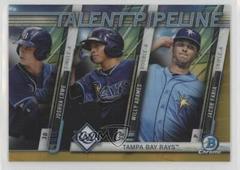 Joshua Lowe, Willy Adames, Jacob Faria [Gold Refractor] Baseball Cards 2017 Bowman Talent Pipeline Prices