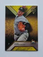 Jose Fernandez [Gold] #15 Baseball Cards 2016 Topps Triple Threads Prices