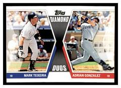 Mark Teixeria, Adrian Gonzalez Baseball Cards 2011 Topps Diamond Duos Prices