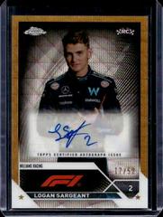 Logan Sargeant [Gold Wave Refractor] #CAC-LSI Racing Cards 2023 Topps Chrome Formula 1 Autograph Prices