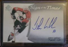 John LeClair Hockey Cards 2021 SP Authentic Sign of the Times Autographs Prices