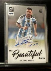 Lionel Messi #BA-LEO Soccer Cards 2022 Panini Donruss Beautiful Game Autographs Prices
