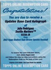 Julio Rodriguez #SCCUA-JR Baseball Cards 2022 Stadium Club Chrome Autographs Prices