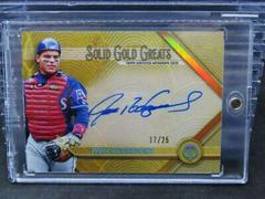 Ivan Rodriguez [Orange] Baseball Cards 2022 Topps Tribute Solid Gold Greats Autographs Prices