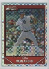 Justin Verlander [Xfractor] Baseball Cards 2007 Bowman Chrome Prices