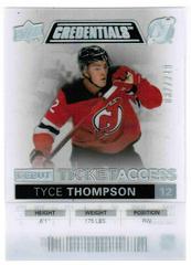 Tyce Thompson Hockey Cards 2021 Upper Deck Credentials Debut Ticket Access Acetate Prices