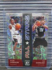Allen Iverson, Tim Duncan [Holo Fast Break] #15 Basketball Cards 2021 Panini Donruss Optic All Stars Prices